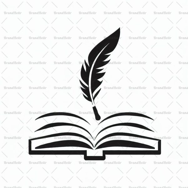 Offenes Buch und Feder